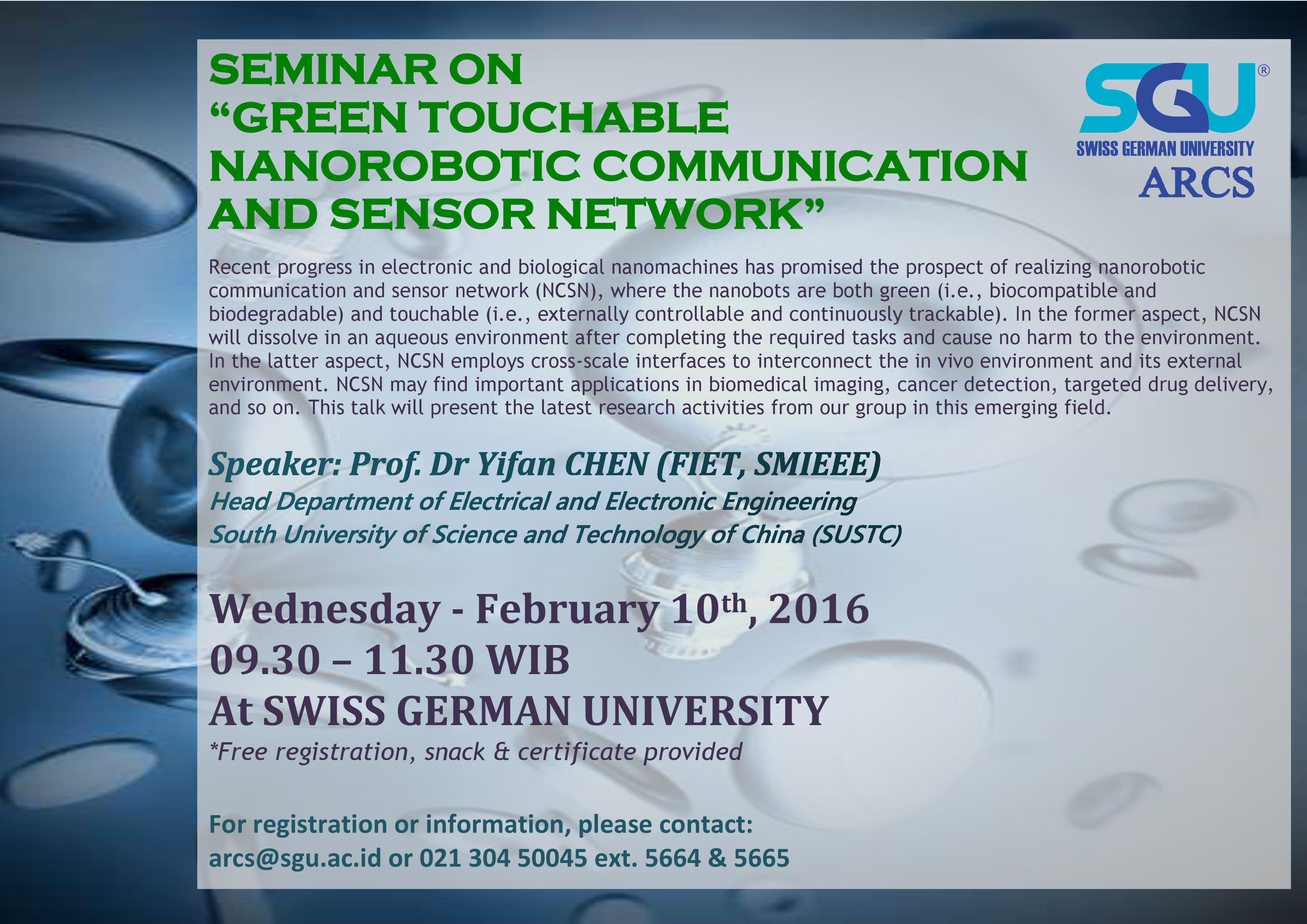 Seminar on Green Touchable Nanorobotic Communication and Sensor Network