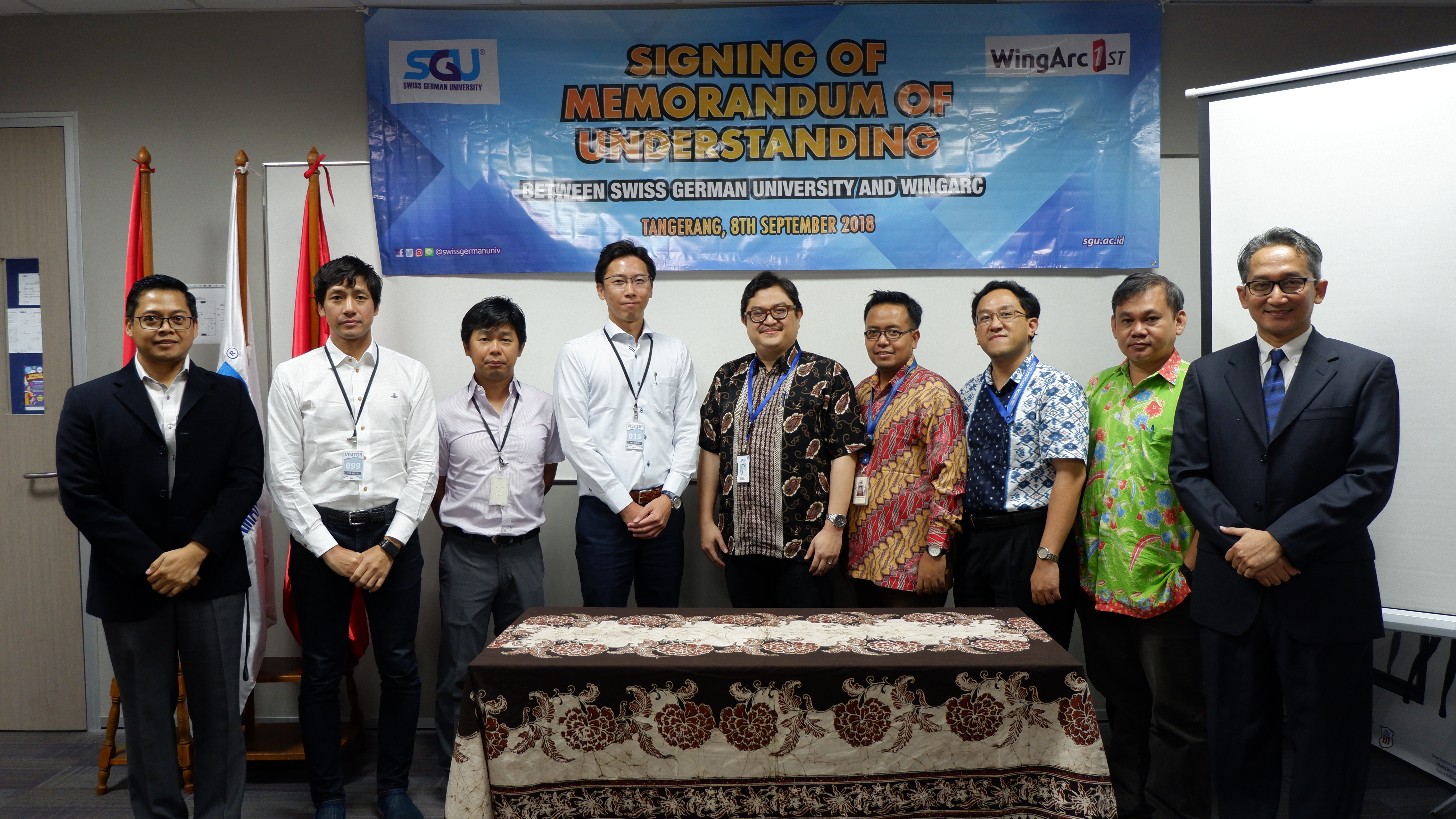 SGU signed a Memorandum of Understanding with Wingarc Singapore