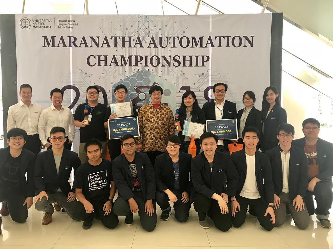 SGU’s Mechatronics Students Came Out as the 1st and 2nd Winners at Maranatha Automation Championship 2018