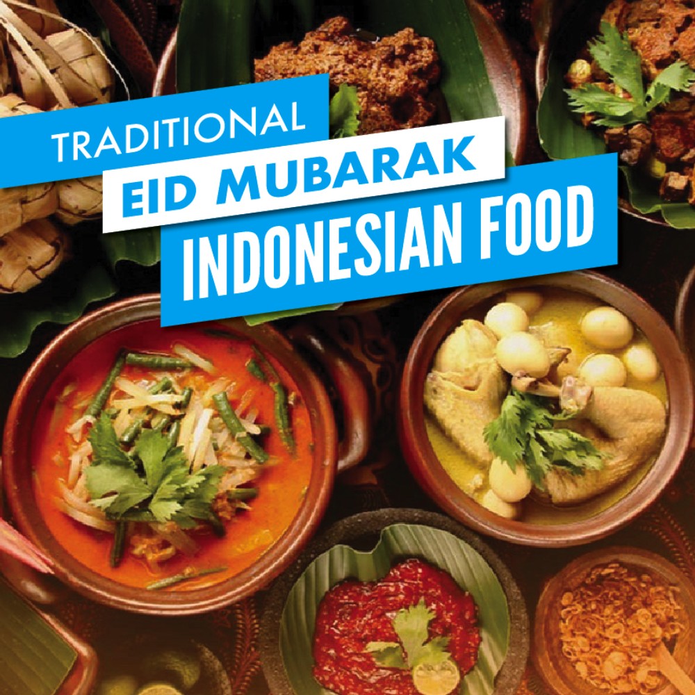 Traditional Eid Mubarak Indonesian Food