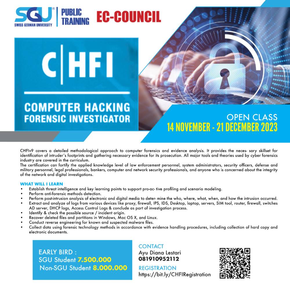Swiss German University and EC-Council Collaborate to Host Exclusive CHFI Certification Training for Students