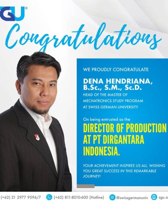 The Education and Industry Sectors Reunite Through the Appointment of a Swiss German University Researcher as Production Director of PT Dirgantara Indonesia